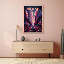 Miami Sunset Vibes Poster
