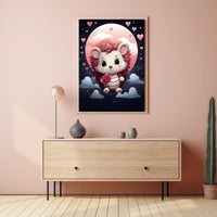 Moonlight Romance Digital Painting Poster