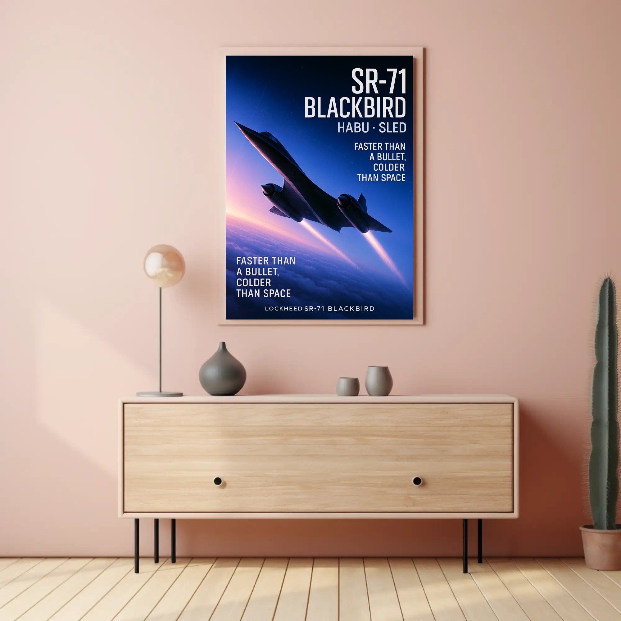 Lockheed SR-71 Blackbird Habu Sled Poster PosterGoat
