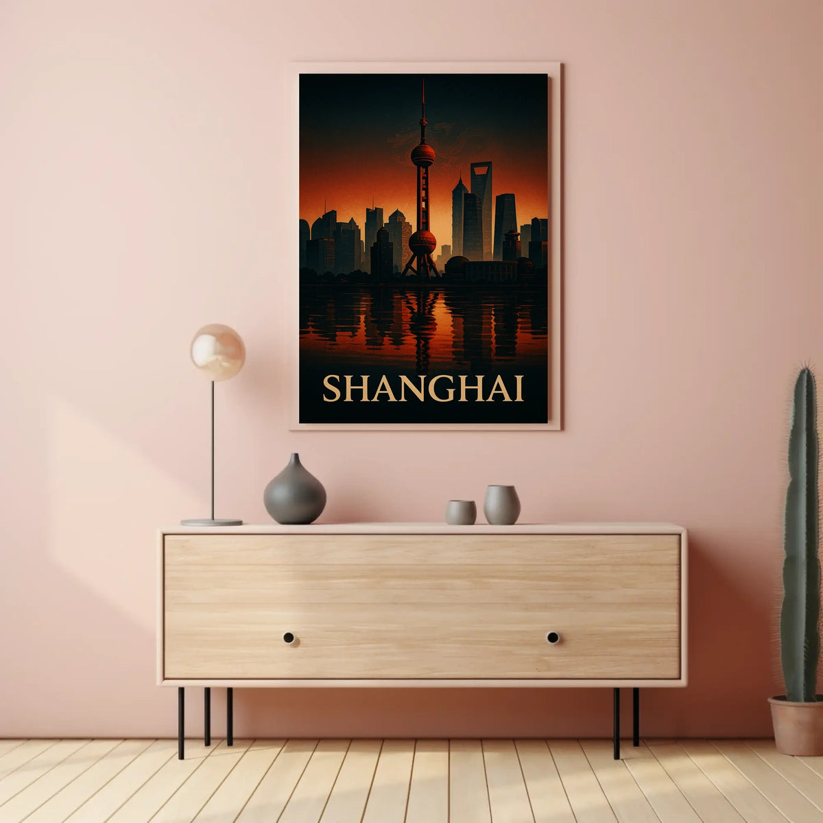 Shanghai Skyline Poster