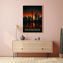 Shanghai Skyline Poster