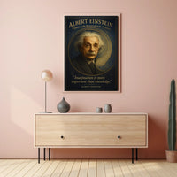 Albert Einstein Inspirational Science Art Poster Print