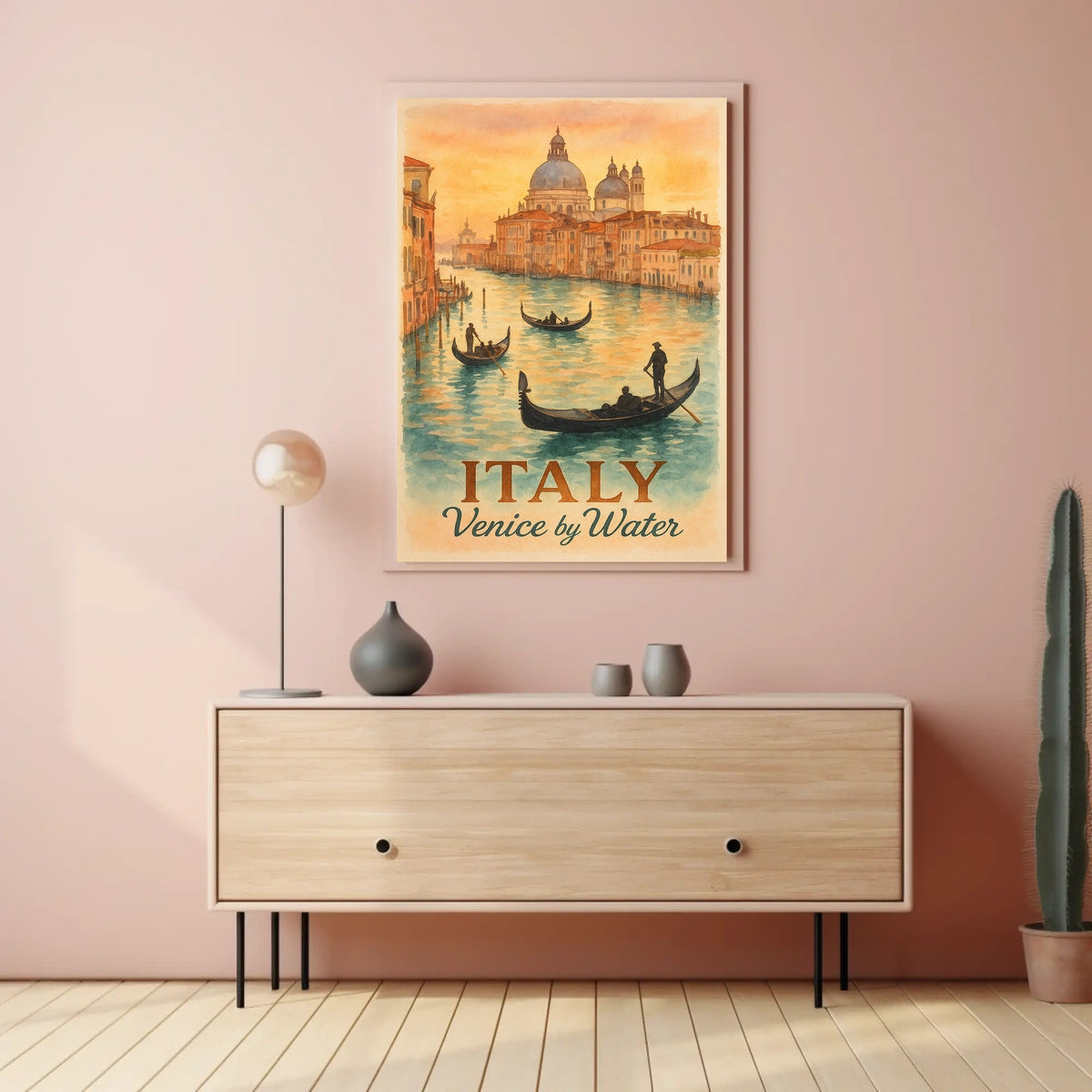 Italy Venice by Water Poster
