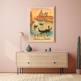 Italy Venice by Water Poster