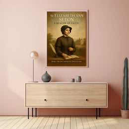 St Elizabeth Ann Seton Vintage Religious Poster