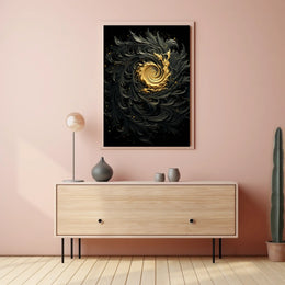 Golden Spiral Vortex: Abstract or Artistic Poster