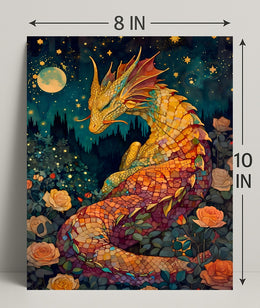 Mystical Dragon Garden Enchantment Fantasy or Mythology Poster