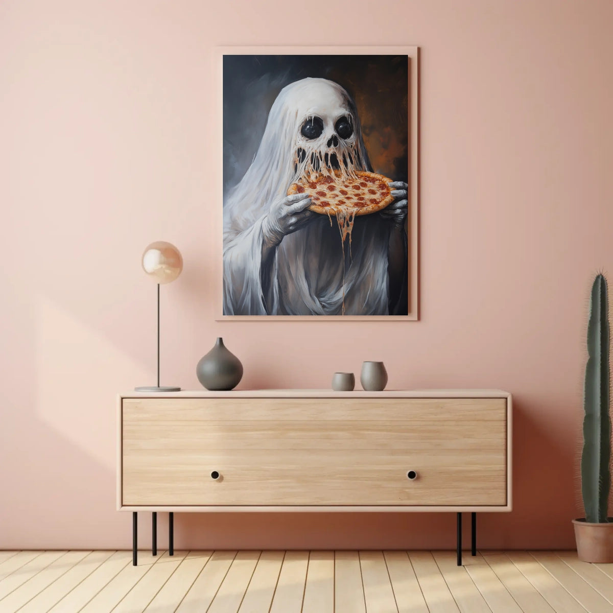 Ghostly Figure Surrealism Horror Humor Poster