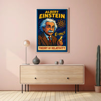 Einstein Relativity Vintage Science Wanderlust Poster