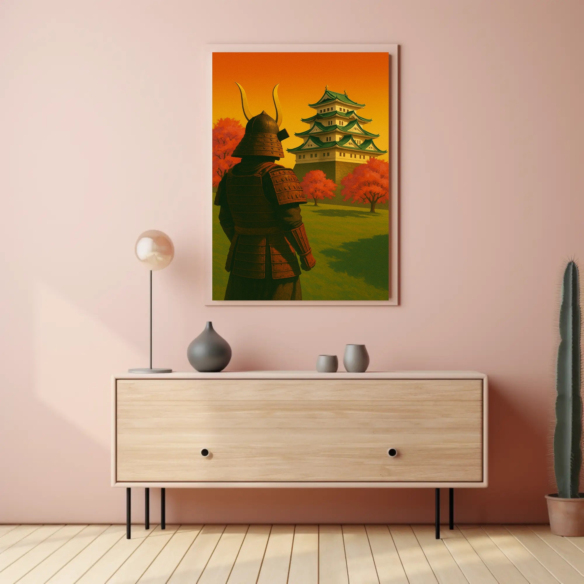 Samurai at Sunset Poster PosterGoat