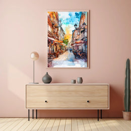 Vibrant Skadarlija Bohemian Street Scene In Serbia Poster