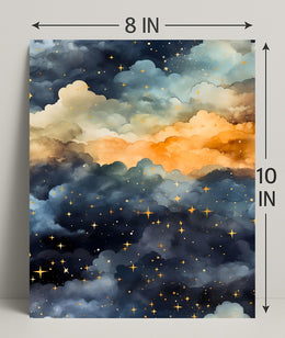 Dreamy Celestial Night Sky: Space or Astronomy Poster