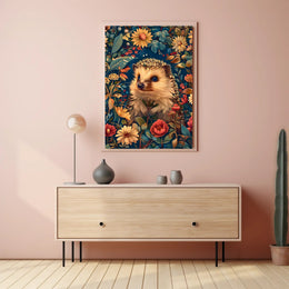 Enchanted Hedgehog Wall Art in Bloom