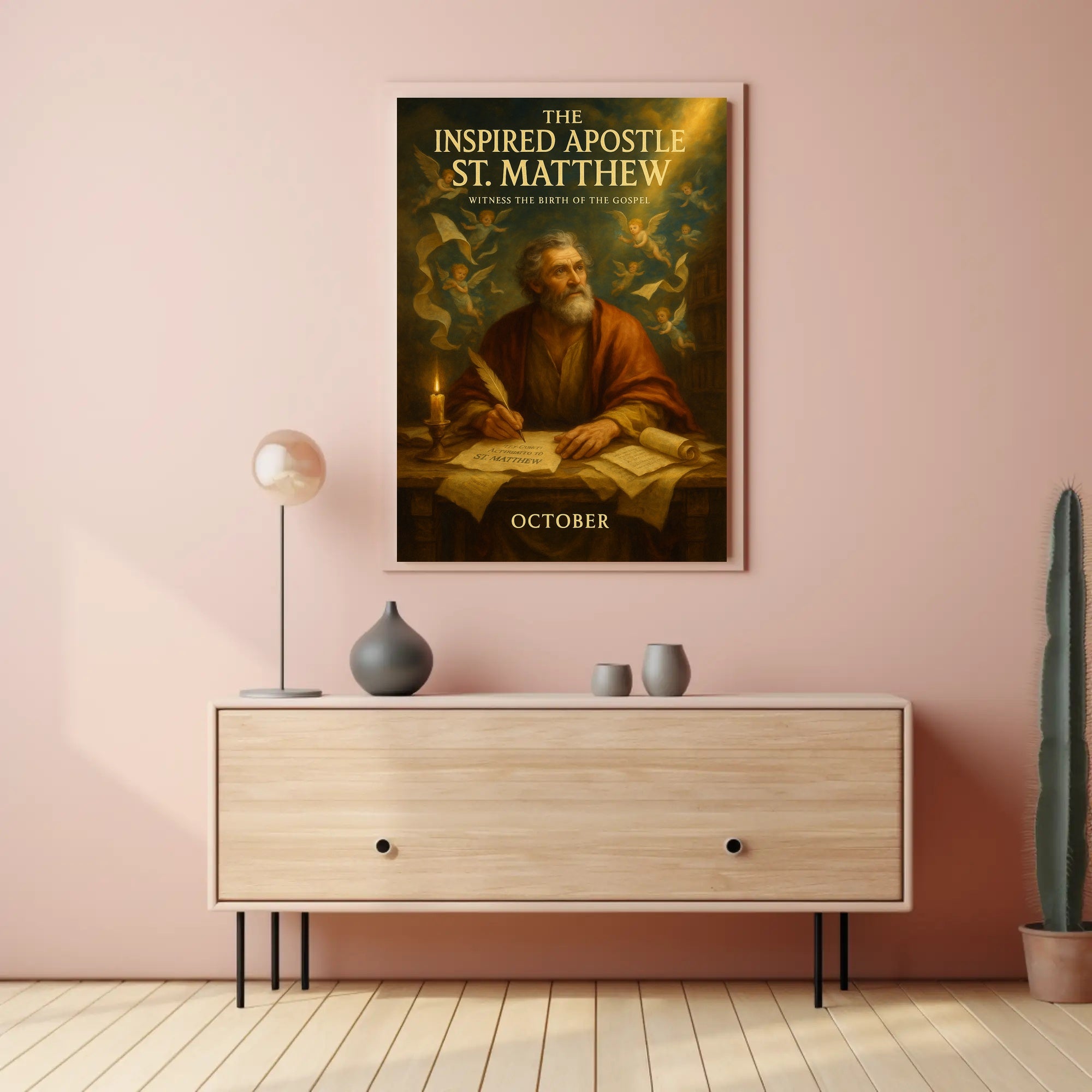 The Inspired Apostle St. Matthew Poster