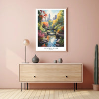 Central Park in Autumn, New York Cityscape Urban or Cityscape Poster PosterGoat