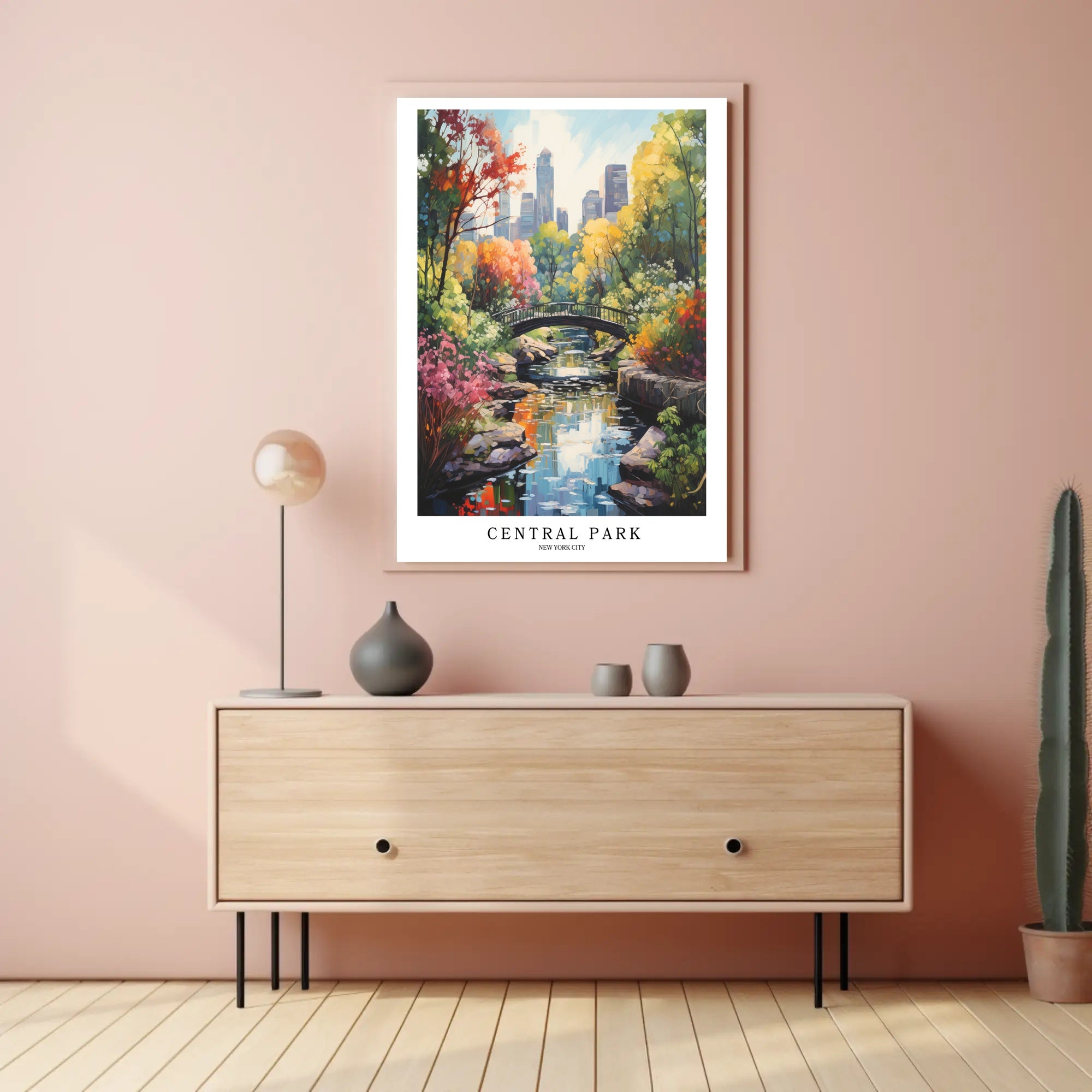 Central Park in Autumn, New York Cityscape Urban or Cityscape Poster PosterGoat