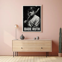 Babe Ruth Iconic Baseball Legend Poster