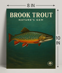 Brook Trout Nature's Gem Wall Art Print PosterGoat