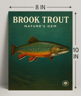 Brook Trout Nature's Gem Wall Art Print PosterGoat