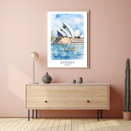 Sydney Opera House Illustration Poster PosterGoat