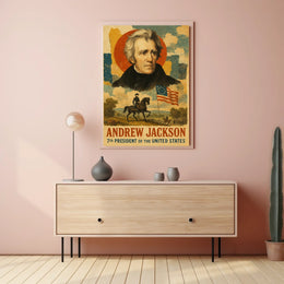 Andrew Jackson 7th President of the United States Layered Digital Collage Poster