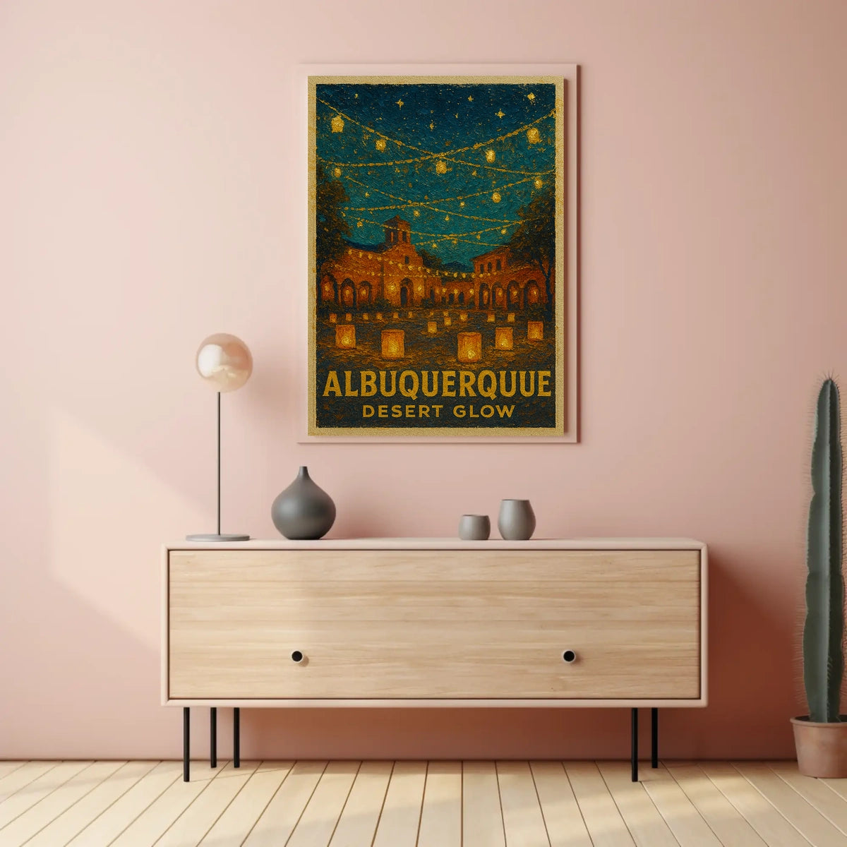 Albuquerque Desert Glow Poster