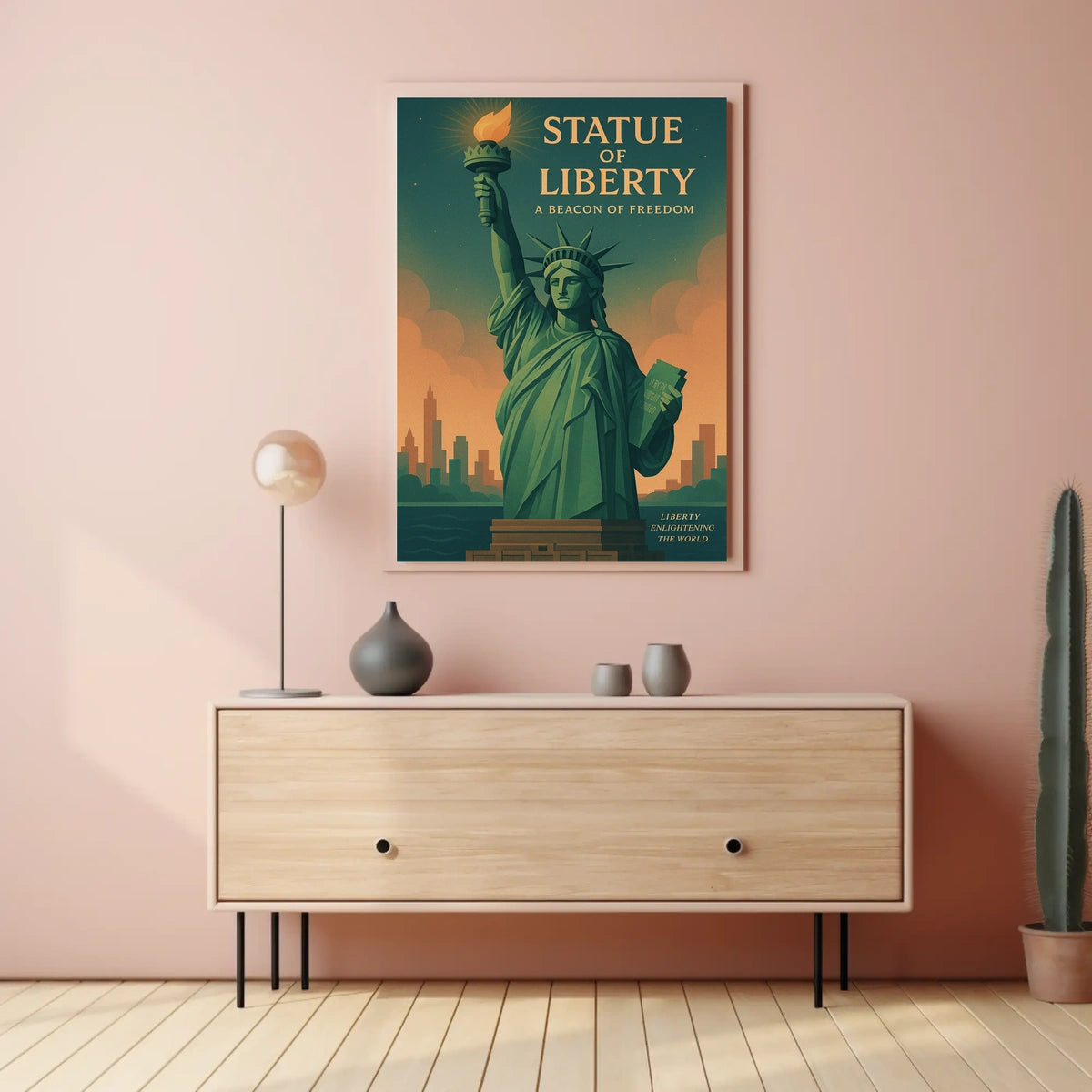Statue of Liberty Vintage New York City Poster