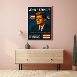 Kennedy Legacy Vintage Patriotic Poster: Leadership & Hope