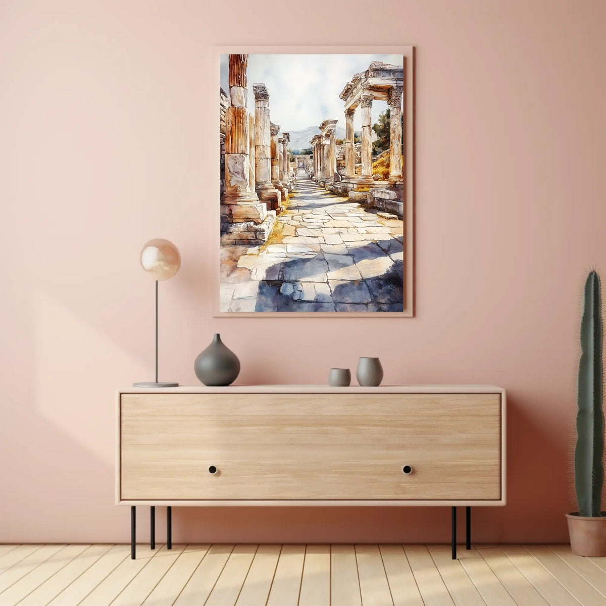 Turkey Ephesus Ancient Ruins Scenic Corridor Poster