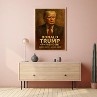 Donald Trump Determination Patriotic Painterly Poster