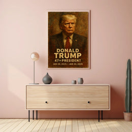 Donald Trump Determination Patriotic Painterly Poster