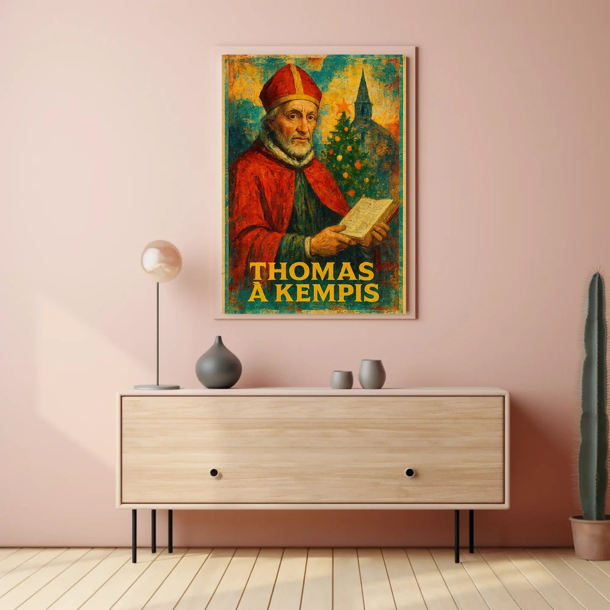 Historic Clergy Christmas Scene: Cultural or Heritage Poster