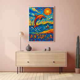 Anguilla Mosaic Art Poster