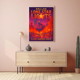 Dallas Lone Star Lights Poster