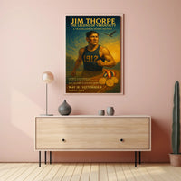 Jim Thorpe Athletic Excellence Vintage Sports Poster