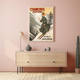 Chamonix Winter Sports Celebration Poster