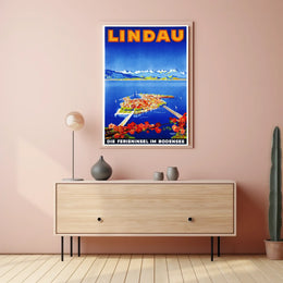 Lindau The Holiday Island In Lake Poster