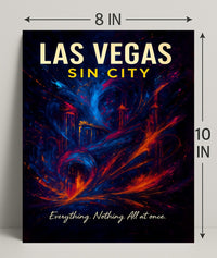 Las Vegas Sin City Vintage Poster Art Print PosterGoat