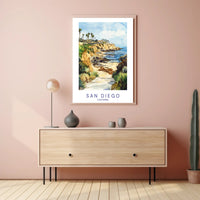 Scenic San Diego Coastline Poster PosterGoat