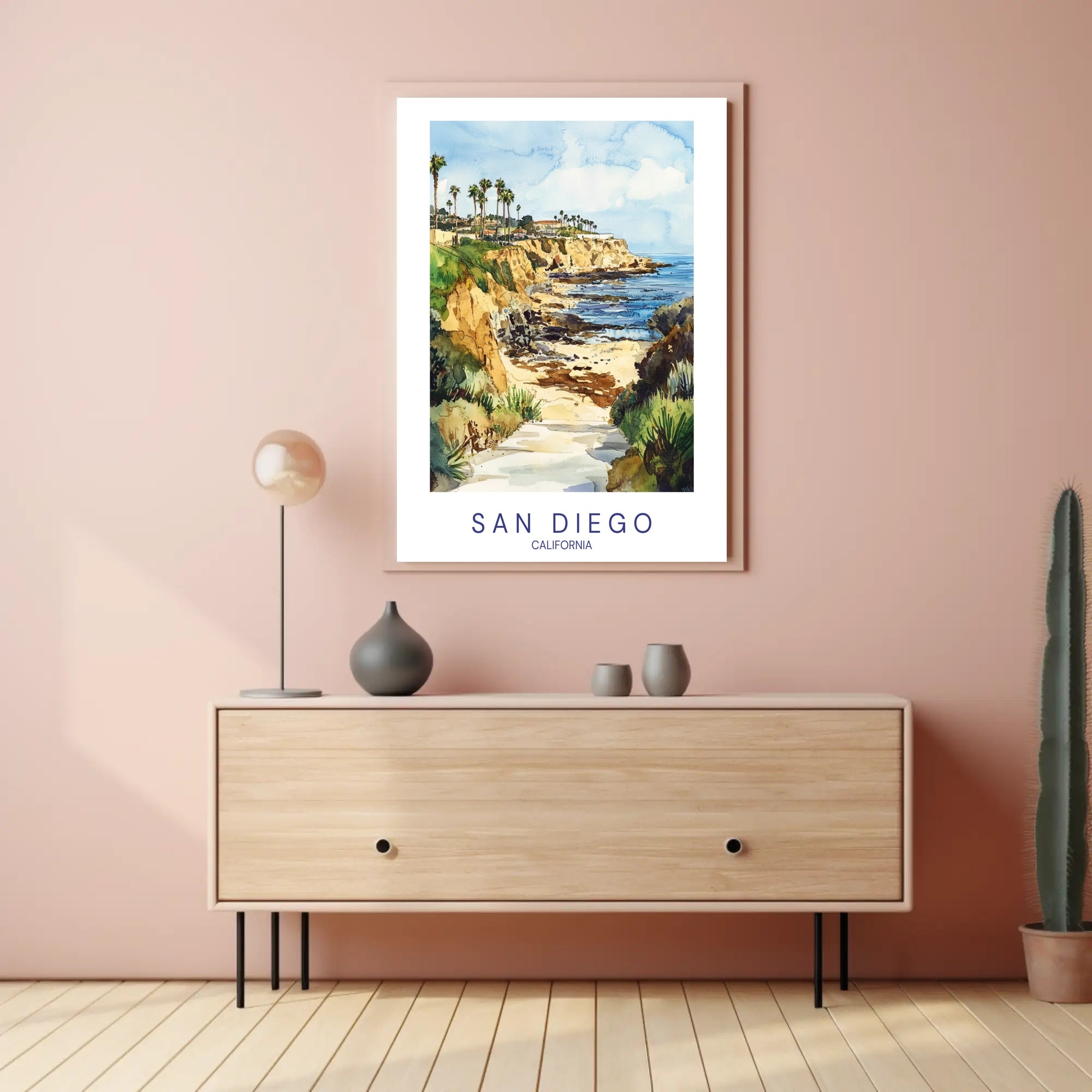 Scenic San Diego Coastline Poster PosterGoat