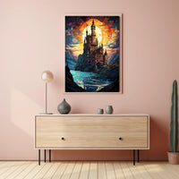 Enchanted Castle At Sunset Poster