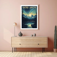 Gates Of The Arctic Travel Poster Vintage Print