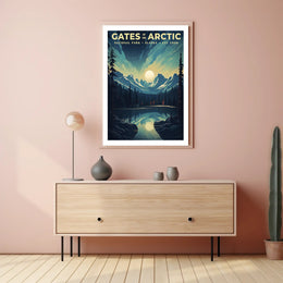 Gates Of The Arctic Travel Poster Vintage Print