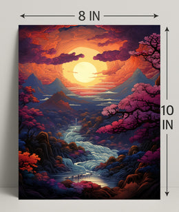 Enchanted Sunset Landscape Poster