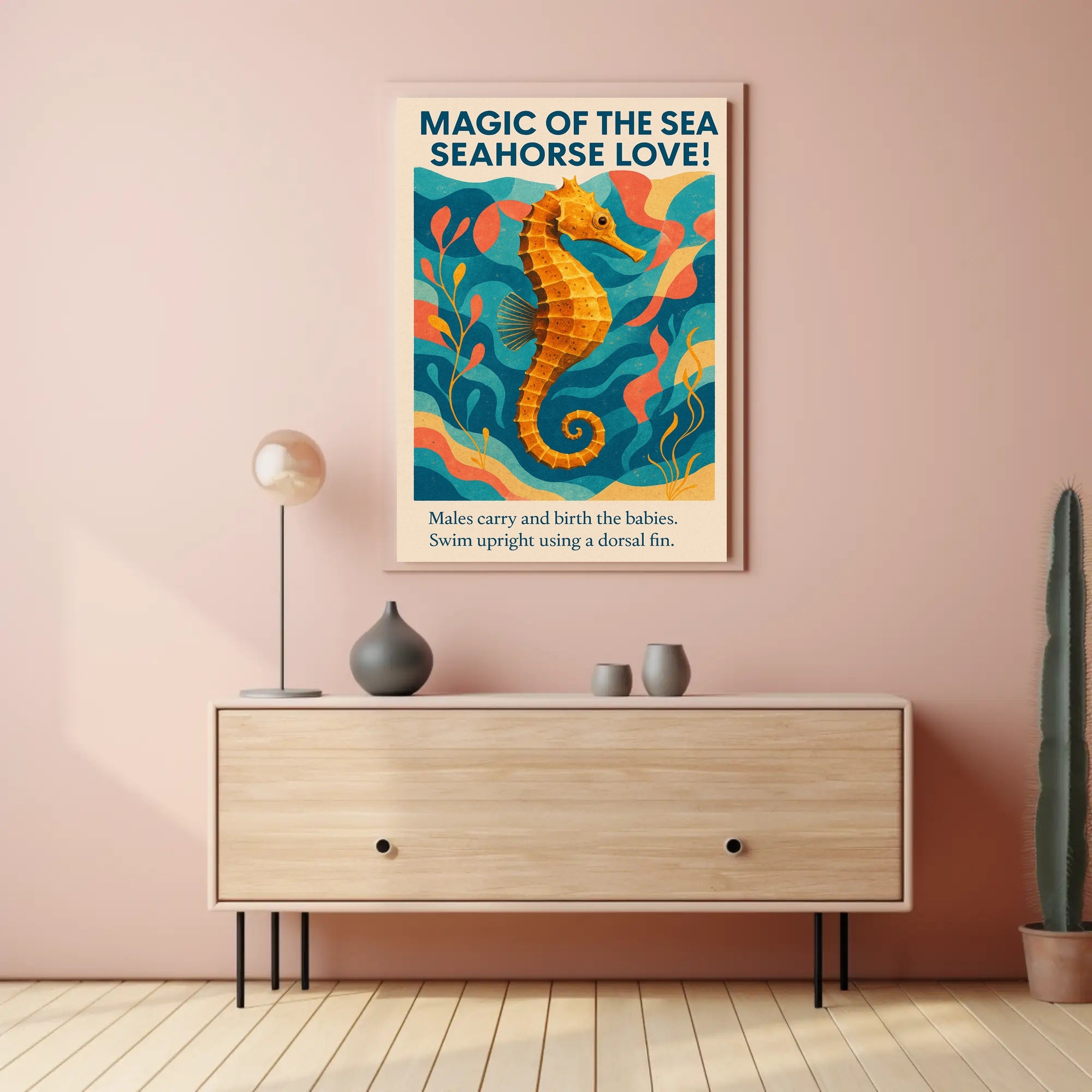 Magic of the Sea Seahorse Love Poster