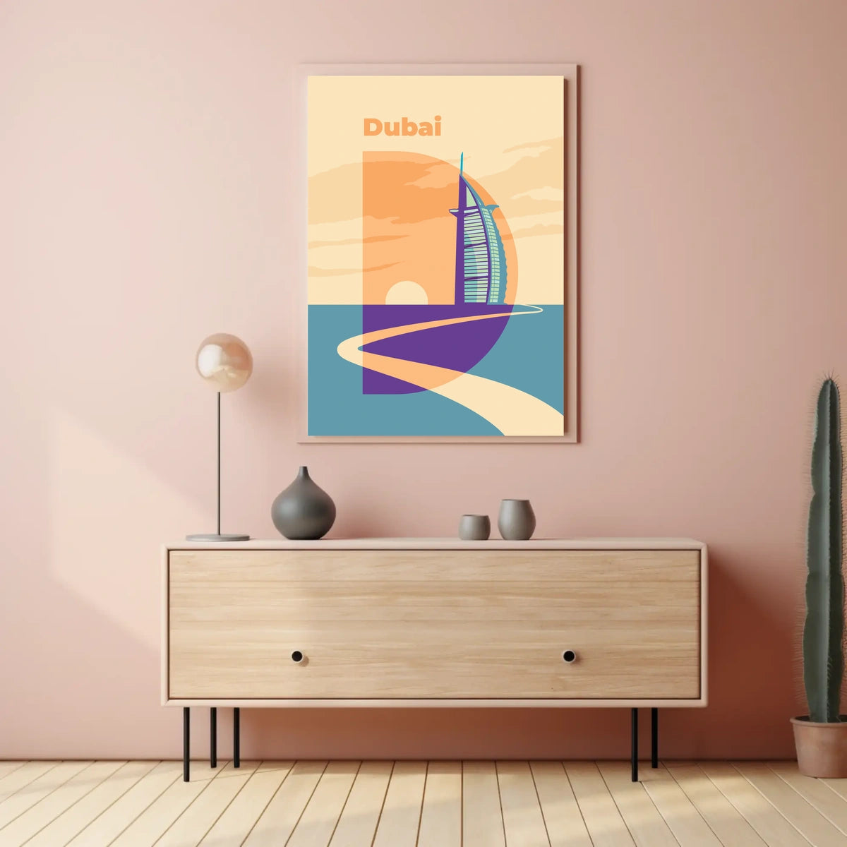 Dubai Skyline Illustration Poster