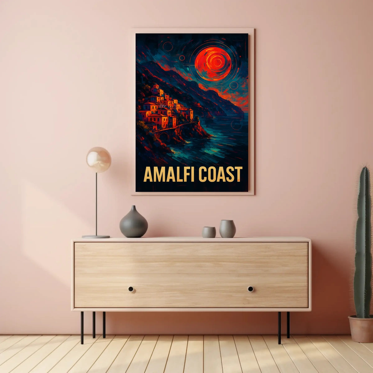 Amalfi Coast A Vibrant Landscape Poster Wall Art Decor