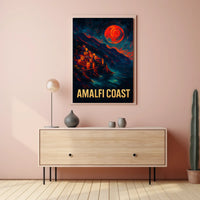Amalfi Coast A Vibrant Landscape Poster Wall Art Decor