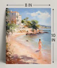 Tranquil Beach Stroll Poster