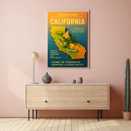 California The Golden State Poster